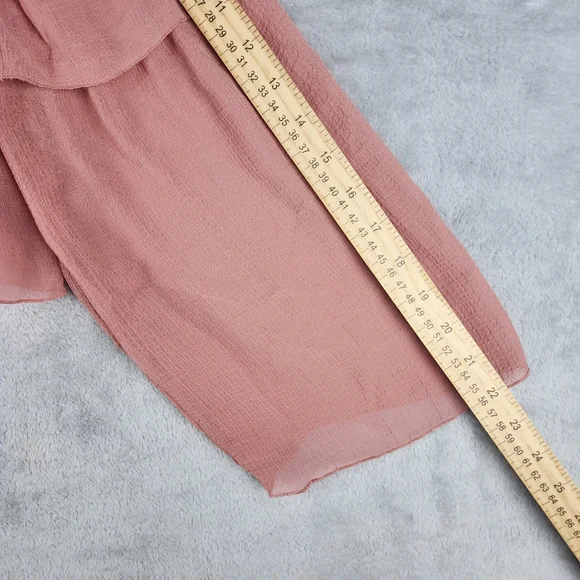 NWT Zara Blouse Top Blouse Riffled Chiffon Size S Small - Picture 7 of 10